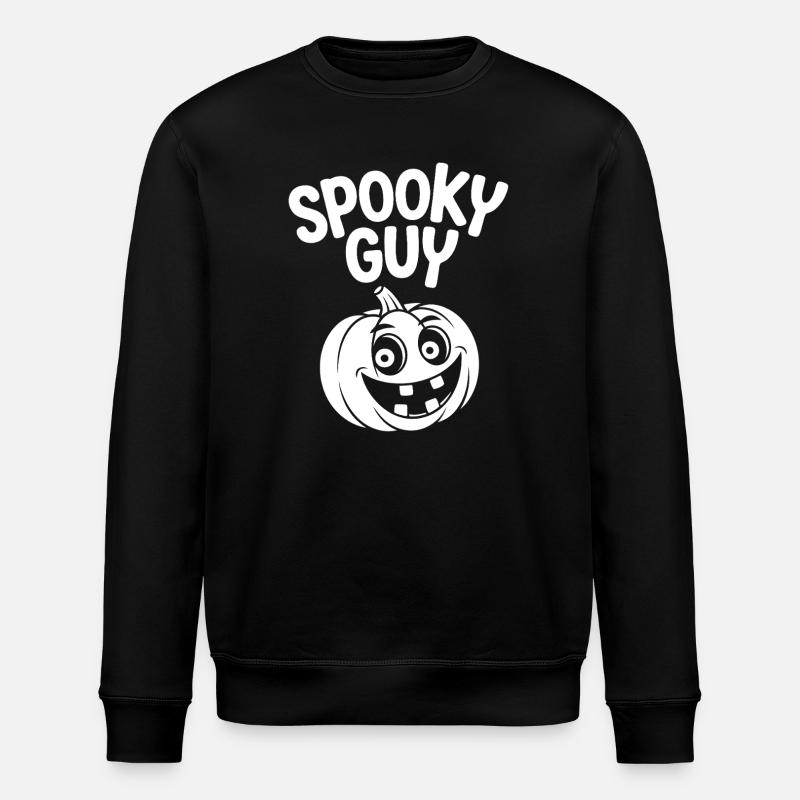 Funny Halloween Pumpkin Print - Stanley/Stella ROLLER Unisex Organic Sweatshirt - black
