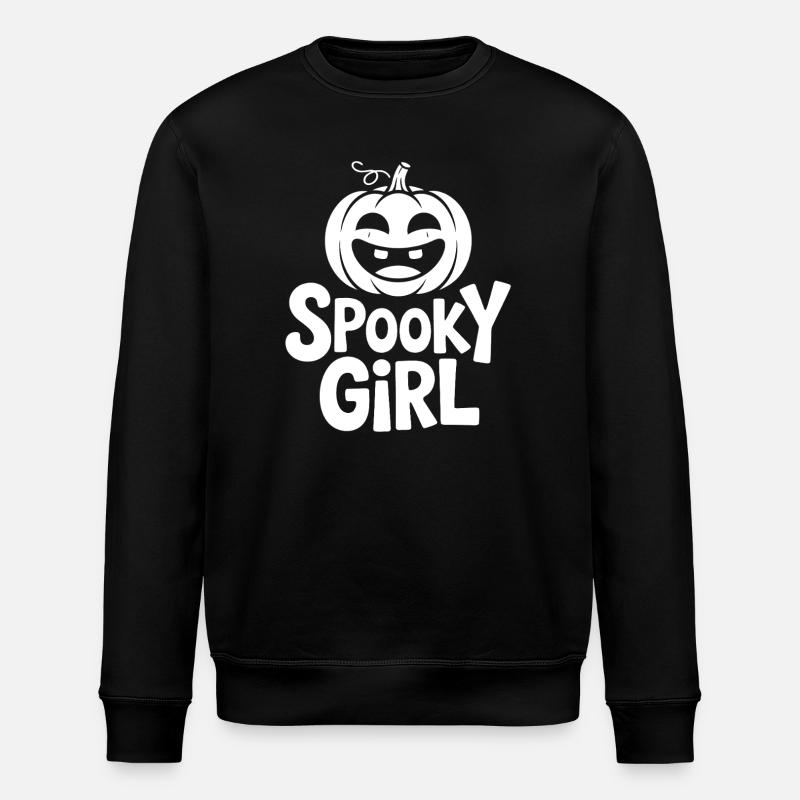 Funny Halloween pumpkin design - Stanley/Stella ROLLER Unisex Organic Sweatshirt - black