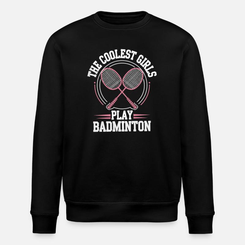 Conception de fille de badminton - Sweat bio ROLLER Stanley/Stella Unisexe - noir