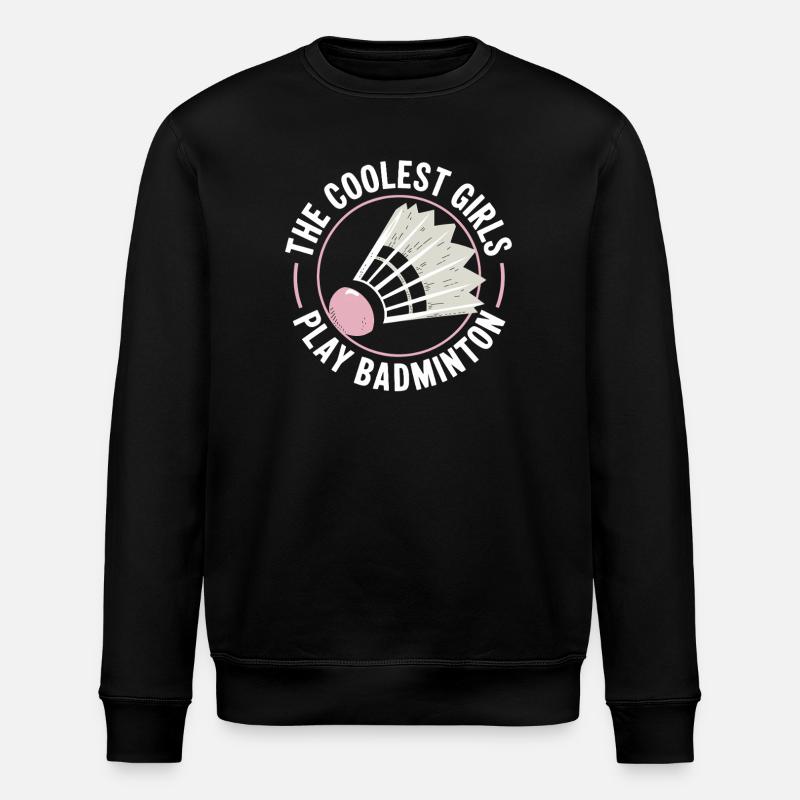 Badminton Mädchen Design - Stanley/Stella Unisex Bio-Sweatshirt ROLLER - Schwarz