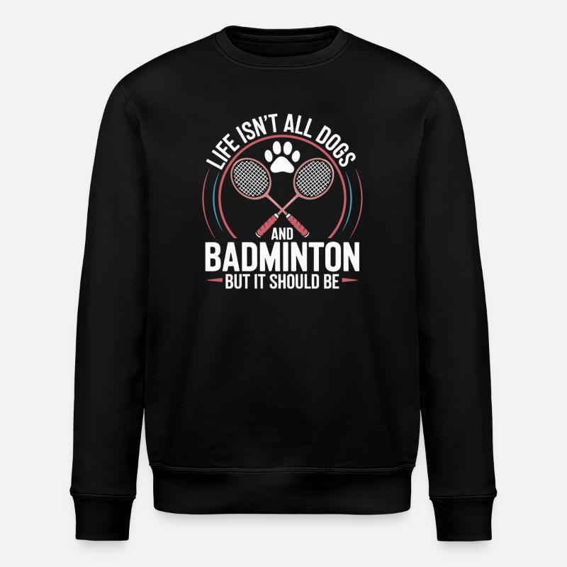 Hunde & Badminton - Stanley/Stella Unisex Bio-Sweatshirt ROLLER - Schwarz