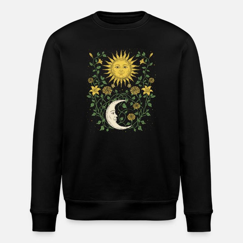 Natur, Sonnenschein und Mondthema - Stanley/Stella Unisex Bio-Sweatshirt ROLLER - Schwarz