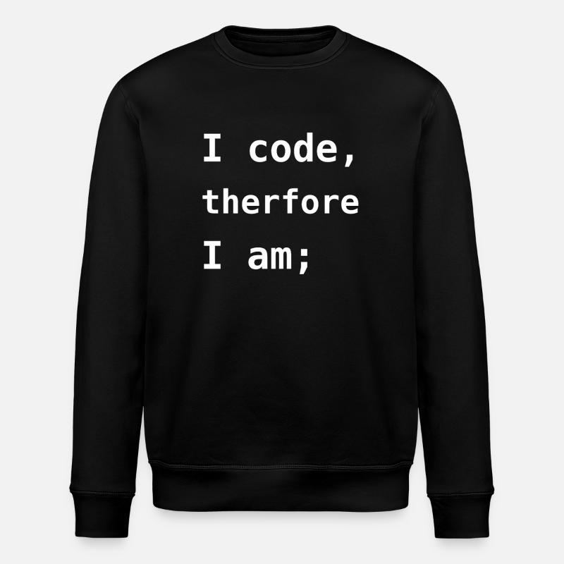 Ich programmiere, also bin ich - Stanley/Stella Unisex Bio-Sweatshirt ROLLER - Schwarz