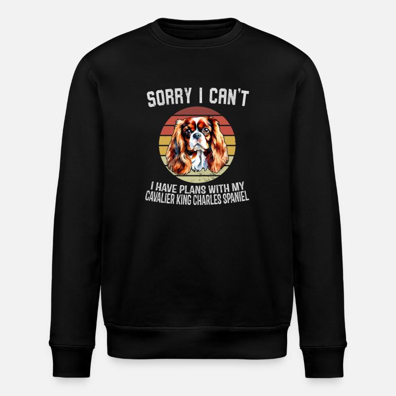 Playful Dog Lover's Statement Tee - Stanley/Stella ROLLER Unisex Organic Sweatshirt - black
