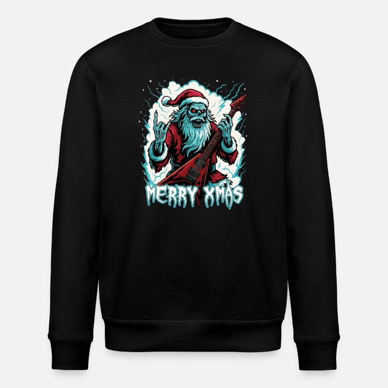 Santa Doom avec guitare électrique - Sweat bio ROLLER Stanley/Stella Unisexe - noir