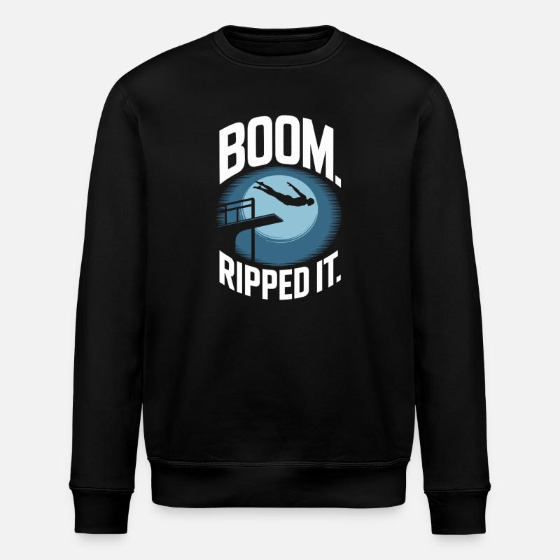 Kunstspringen Turmspringer Sprungbrett - Stanley/Stella Unisex Bio-Sweatshirt ROLLER - Schwarz