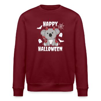 Koala Happy Halloween süßer Teufel Kinder Kostüm - Stanley/Stella Unisex Bio-Sweatshirt ROLLER - Burgunderrot - Vorne - Nik (191cm)