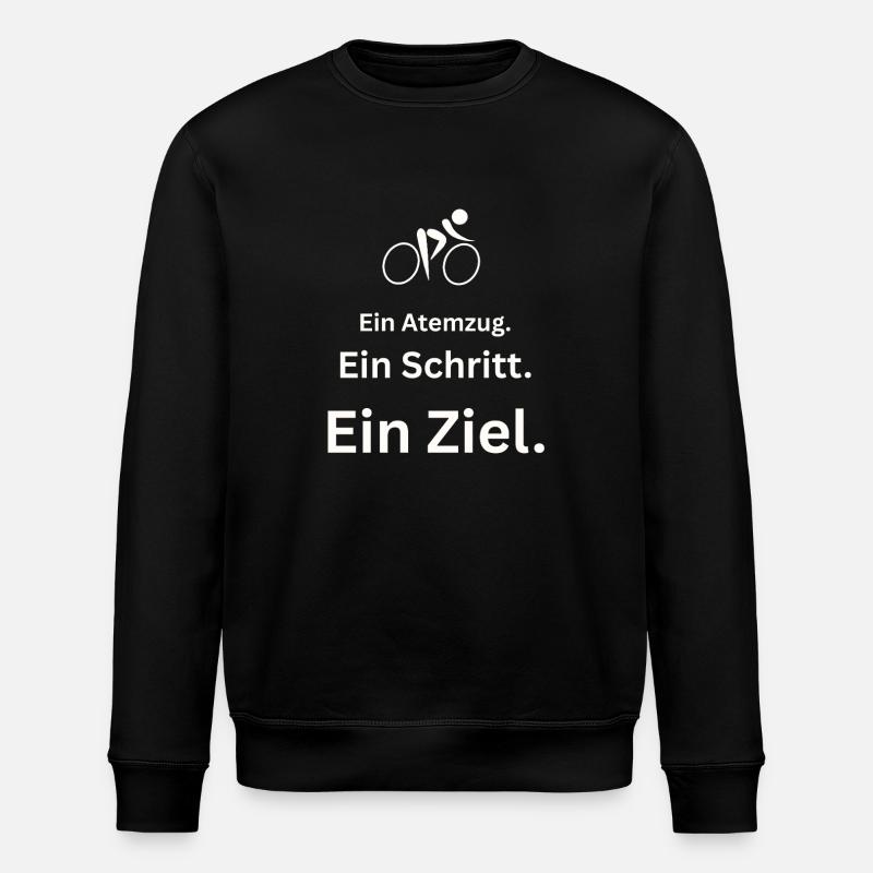 Motivational slogan bicycle everyday life - Stanley/Stella ROLLER Unisex Organic Sweatshirt - black