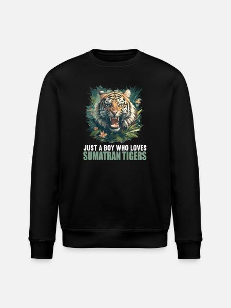 Sumatra-Tiger - Stanley/Stella Unisex Bio-Sweatshirt ROLLER - Schwarz