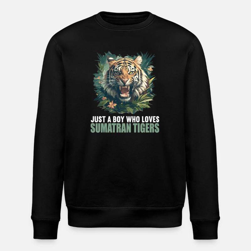 Tigre de Sumatra - Sweat bio ROLLER Stanley/Stella Unisexe - noir