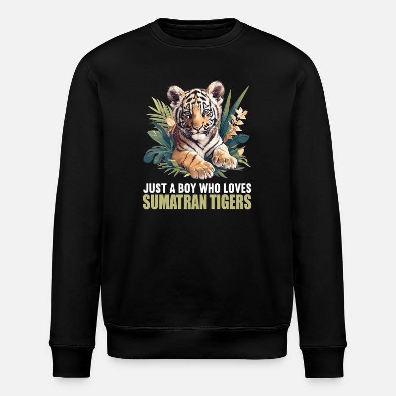 Sumatran tiger - Stanley/Stella ROLLER Unisex Organic Sweatshirt - black