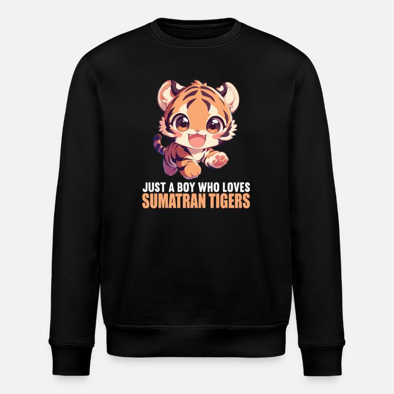 Sumatra-Tiger - Stanley/Stella Unisex Bio-Sweatshirt ROLLER - Schwarz