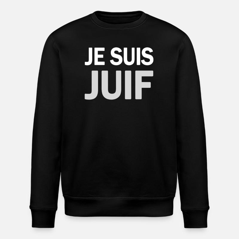 ICH BIN JÜDISCHES T-SHIRT - Stanley/Stella Unisex Bio-Sweatshirt ROLLER - Schwarz