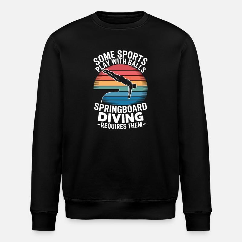 Kunstspringen Turmspringer Sprungbrett - Stanley/Stella Unisex Bio-Sweatshirt ROLLER - Schwarz