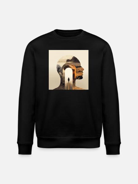 Nature and Spiritual Friendship Portraits - Stanley/Stella ROLLER Unisex Organic Sweatshirt - black