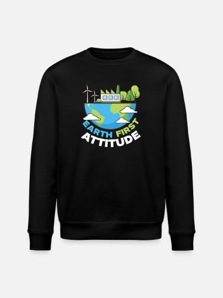 Ski Skifahrer Wintersport - Stanley/Stella Unisex Bio-Sweatshirt ROLLER - Schwarz