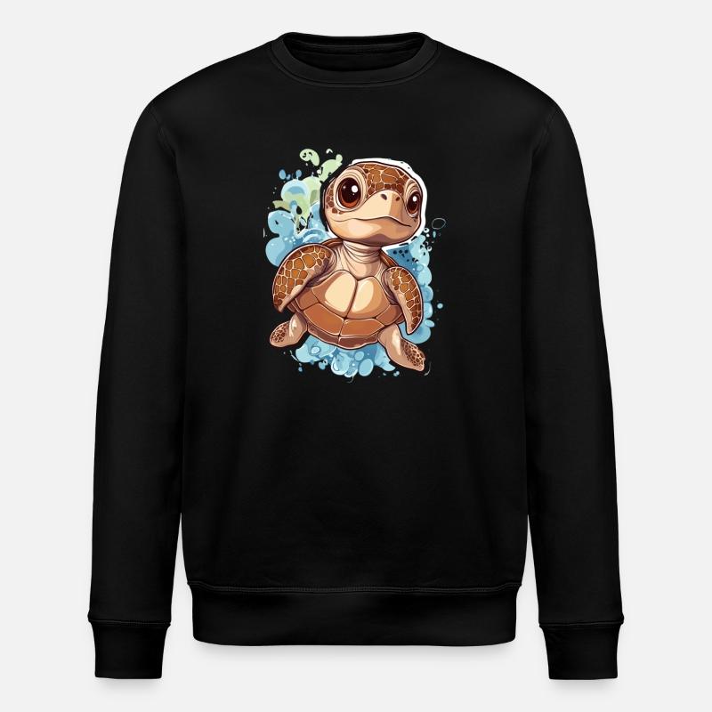 Schildkröte - Stanley/Stella Unisex Bio-Sweatshirt ROLLER - Schwarz