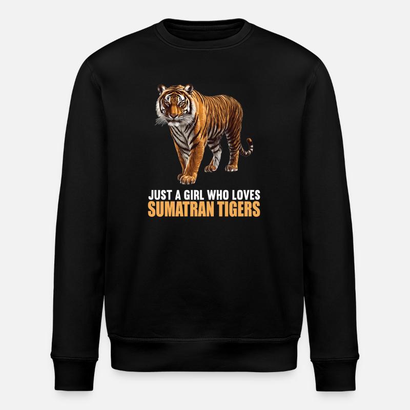 Sumatra-Tiger - Stanley/Stella Unisex Bio-Sweatshirt ROLLER - Schwarz