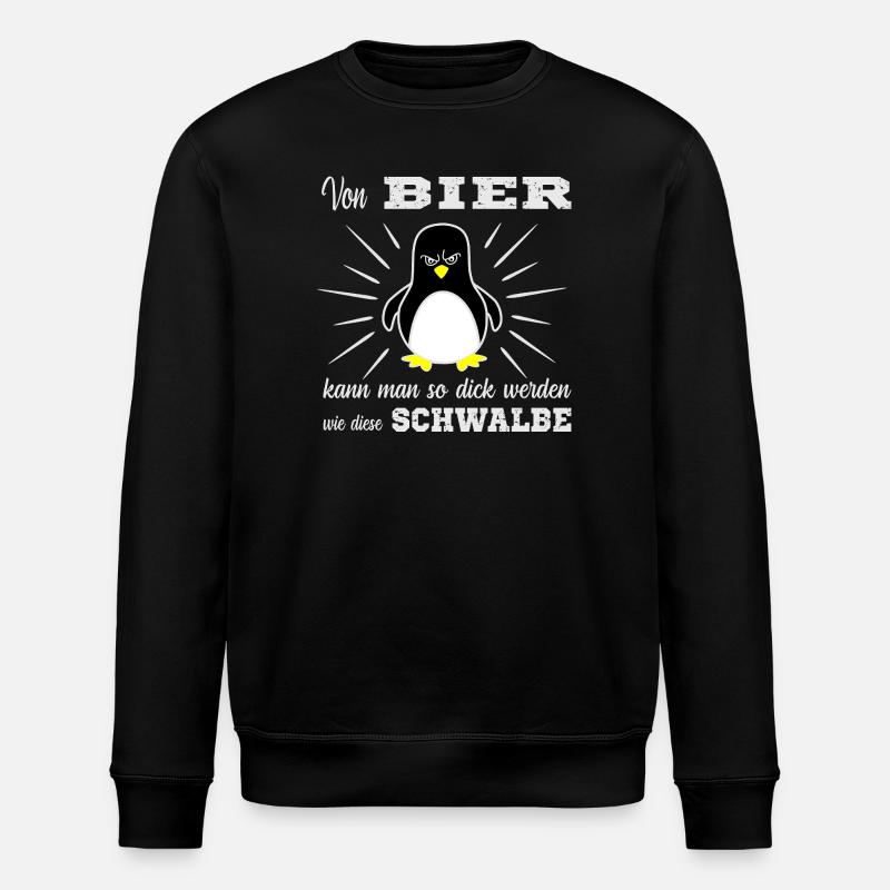 Bier Pinguin - Stanley/Stella Unisex Bio-Sweatshirt ROLLER - Schwarz