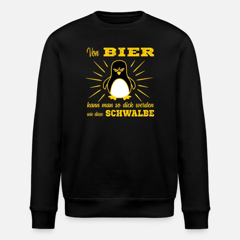 Bier Pinguin - Stanley/Stella Unisex Bio-Sweatshirt ROLLER - Schwarz