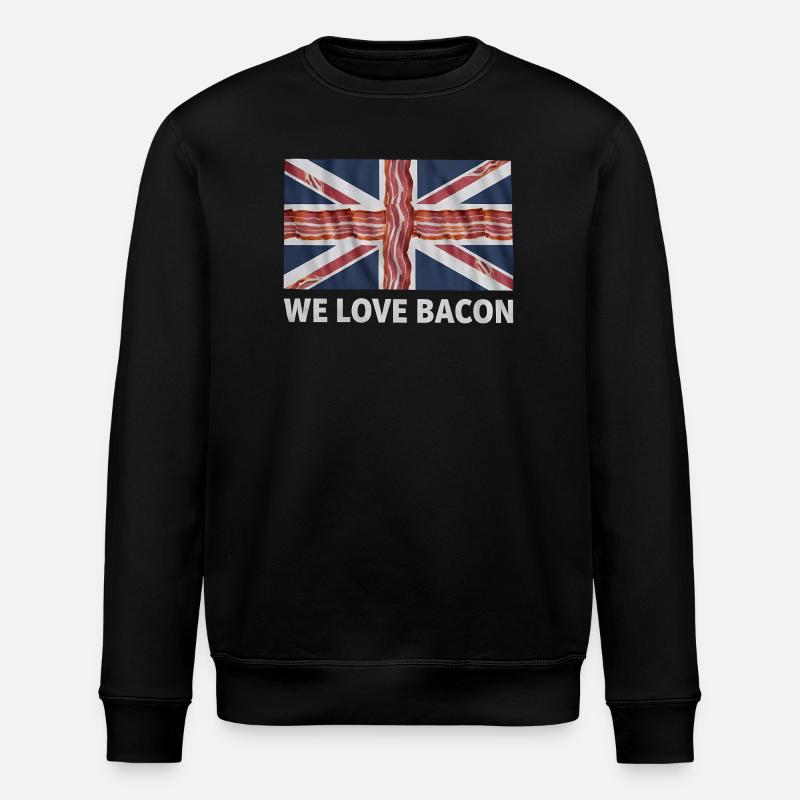 We Love Bacon UK Meme - Stanley/Stella Unisex Bio-Sweatshirt ROLLER - Schwarz