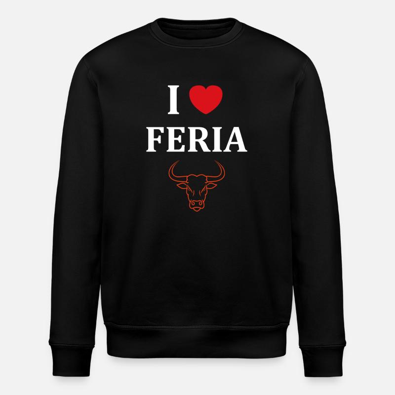 I love Feria Taurus - Stanley/Stella ROLLER Unisex Organic Sweatshirt - black