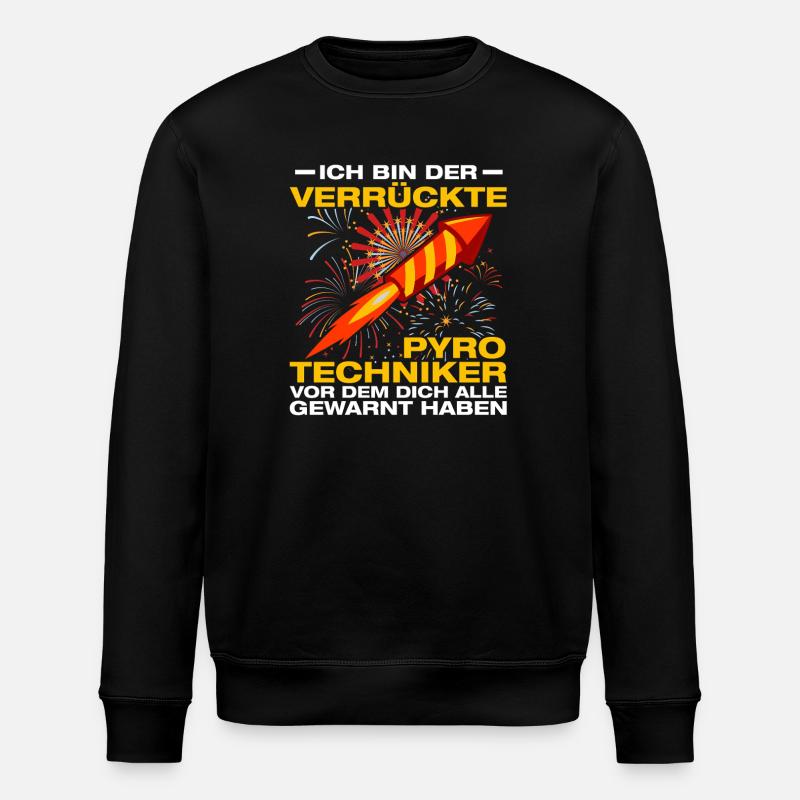Feu d’artifice pyrotechnique fou - Sweat bio ROLLER Stanley/Stella Unisexe - noir