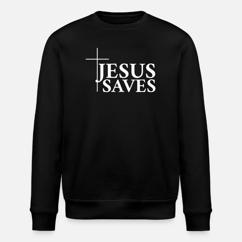 Jesus Rettet - Stanley/Stella Unisex Bio-Sweatshirt ROLLER - Schwarz