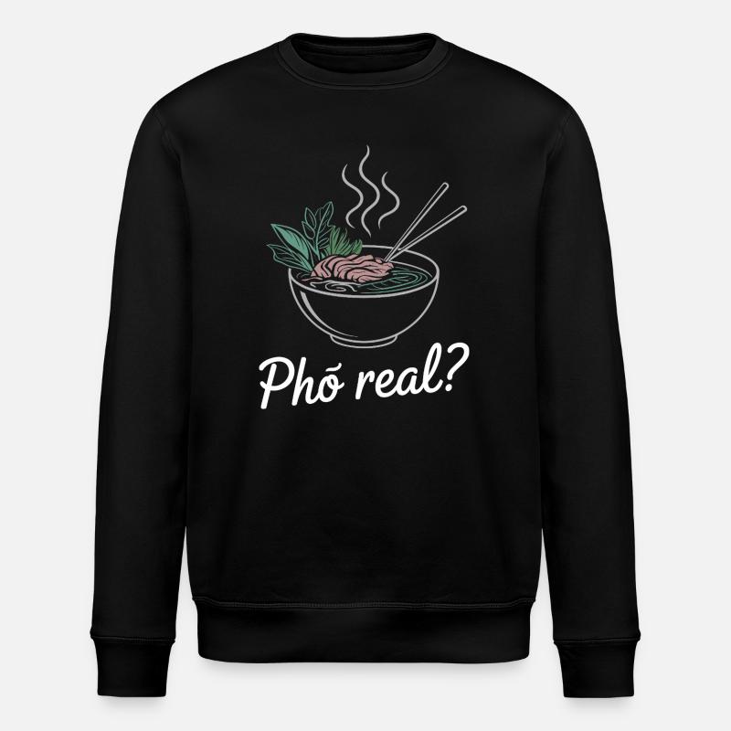 Pho Real Vietnamese Soup Pho - Stanley/Stella ROLLER Unisex Organic Sweatshirt - black