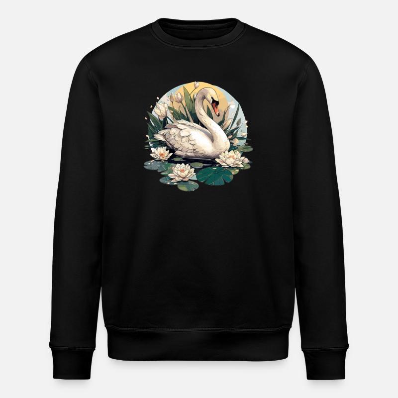 Swans Swan - Stanley/Stella ROLLER Unisex Organic Sweatshirt - black
