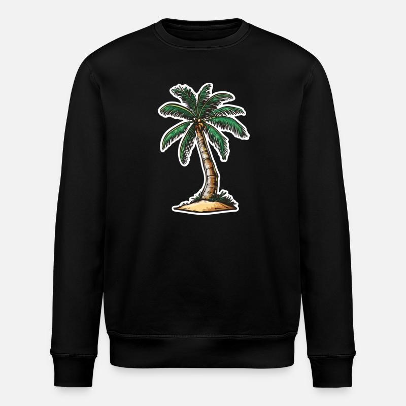 Palm tree - Stanley/Stella ROLLER Unisex Organic Sweatshirt - black