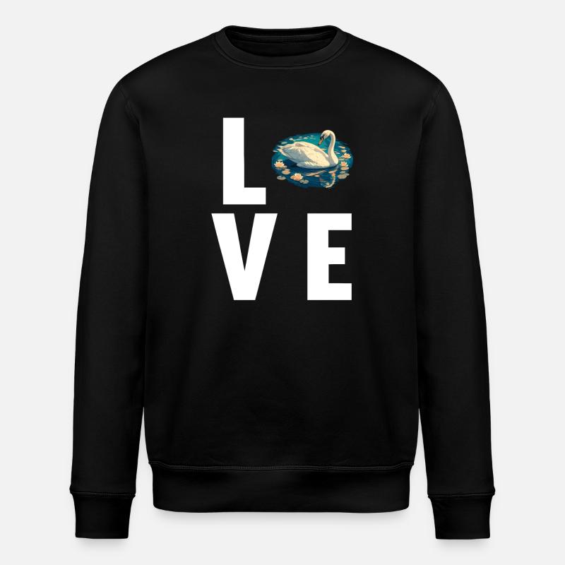 Swans Swan - Stanley/Stella ROLLER Unisex Organic Sweatshirt - black