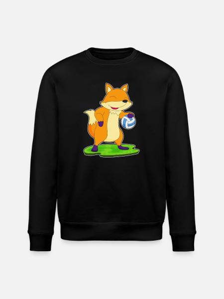 Fox Volleyball Player Volleyball - Stanley/Stella ROLLER Unisex Organic Sweatshirt - black