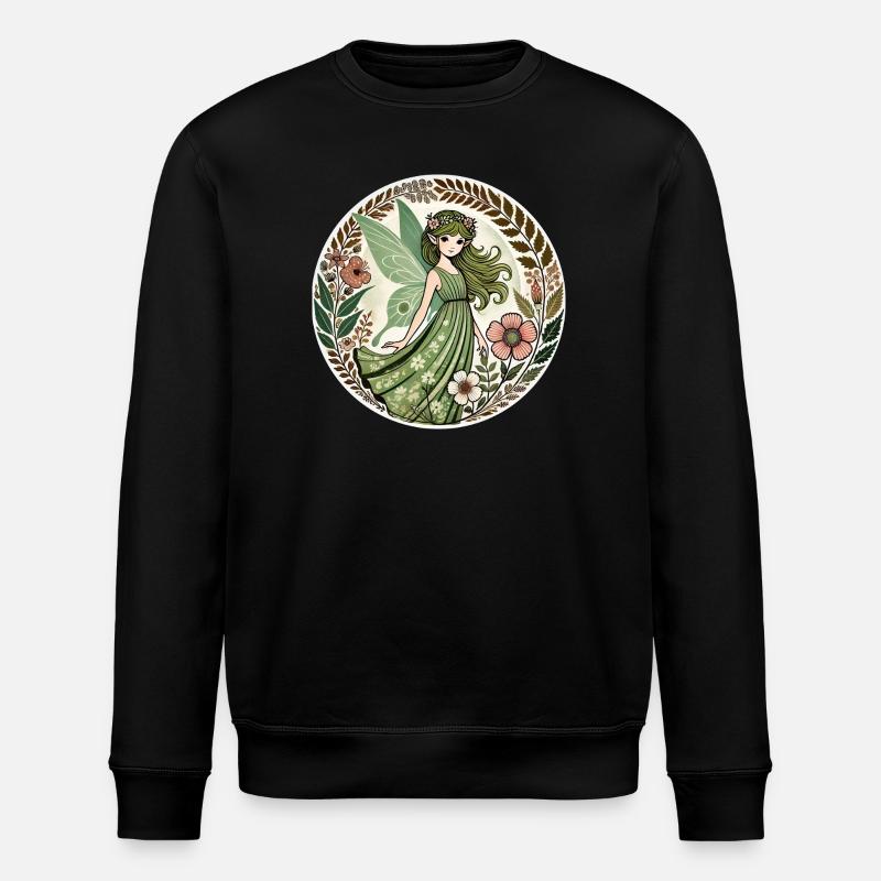 Verzauberte Waldfee Design - Stanley/Stella Unisex Bio-Sweatshirt ROLLER - Schwarz