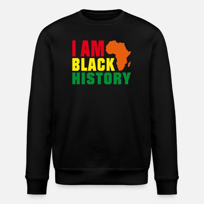 I am Black History - Stanley/Stella ROLLER Unisex Organic Sweatshirt - black