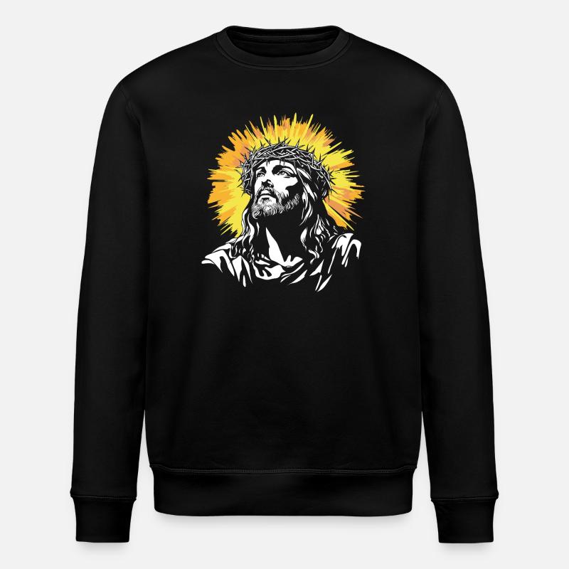 Motif du Saint Jésus-Christ - Sweat bio ROLLER Stanley/Stella Unisexe - noir
