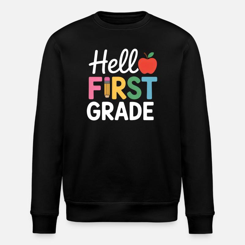 Hello First Grade Back To School - Stanley/Stella Unisex Bio-Sweatshirt ROLLER - Schwarz