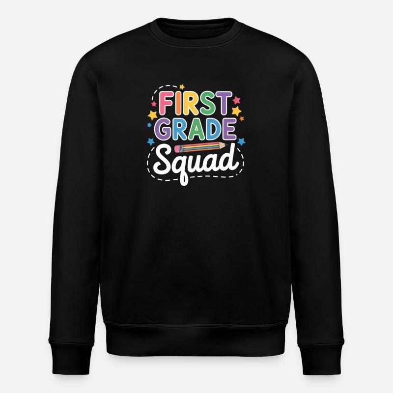 First Grade Squad Back To School - Stanley/Stella Unisex Bio-Sweatshirt ROLLER - Schwarz