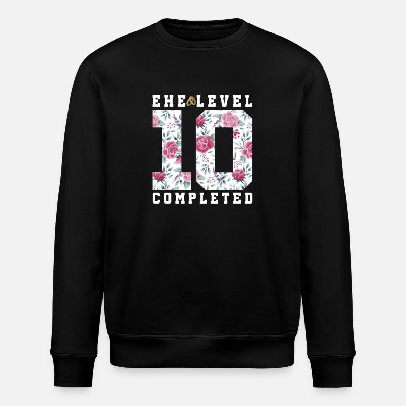 10 års bryllupsdag - Stanley/Stella økologisk unisex-sweatshirt ROLLER - sort