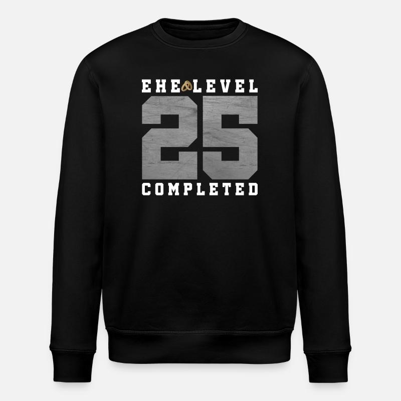 25th Wedding Anniversary - Stanley/Stella ROLLER Unisex Organic Sweatshirt - black