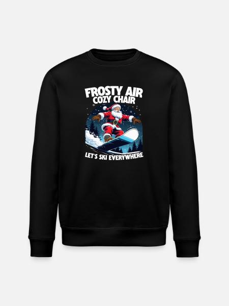 Ski Skifahrer Wintersport - Stanley/Stella Unisex Bio-Sweatshirt ROLLER - Schwarz