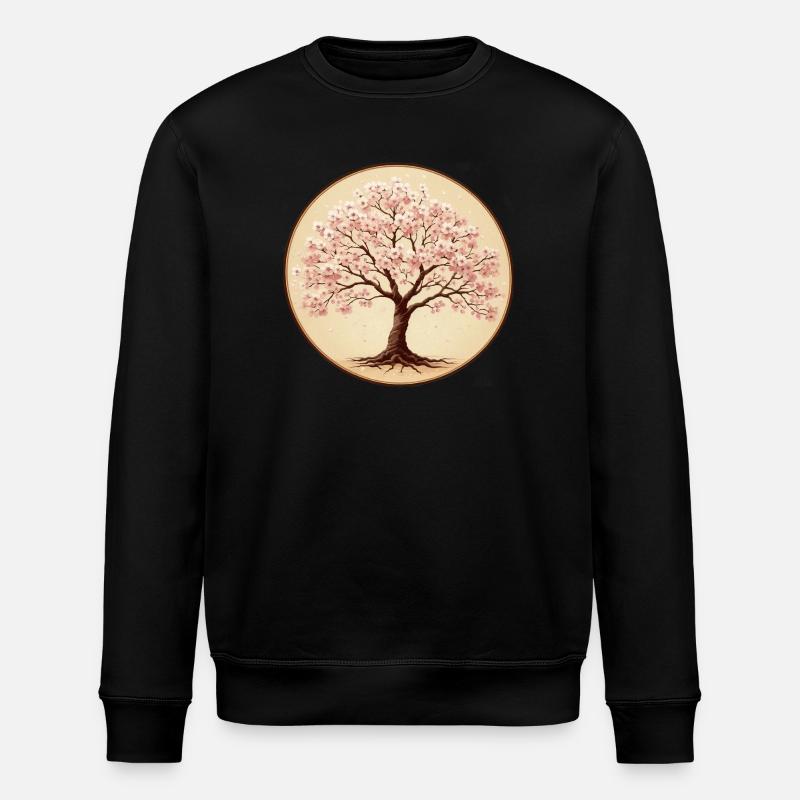 Delicate cherry blossom tree - Stanley/Stella ROLLER Unisex Organic Sweatshirt - black