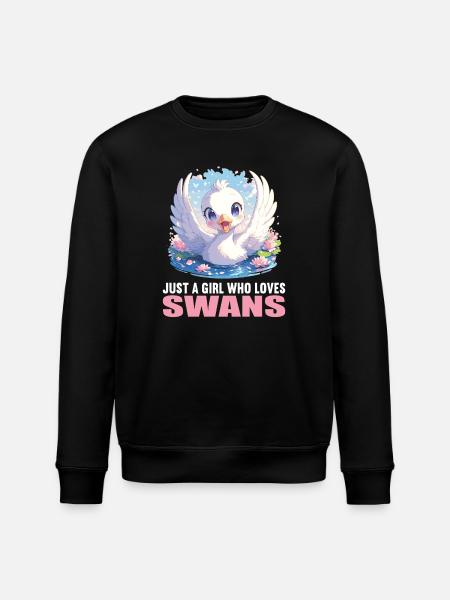 Swans Swan - Stanley/Stella ROLLER Unisex Organic Sweatshirt - black