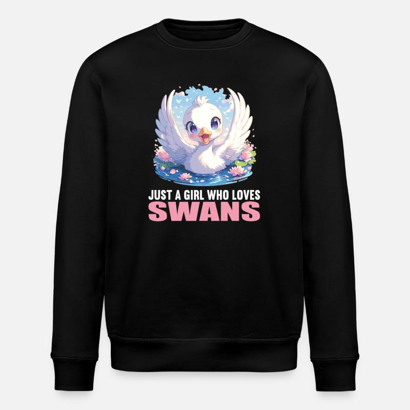 Swans Swan - Stanley/Stella ROLLER Unisex Organic Sweatshirt - black