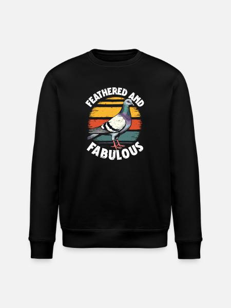 Pigeons Pigeon Breeders Feathered and fabulous - Stanley/Stella ROLLER Unisex Organic Sweatshirt - black