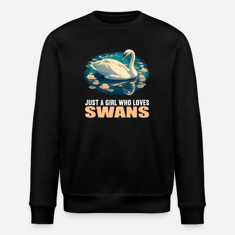 Swans Swan - Stanley/Stella ROLLER Unisex Organic Sweatshirt - black
