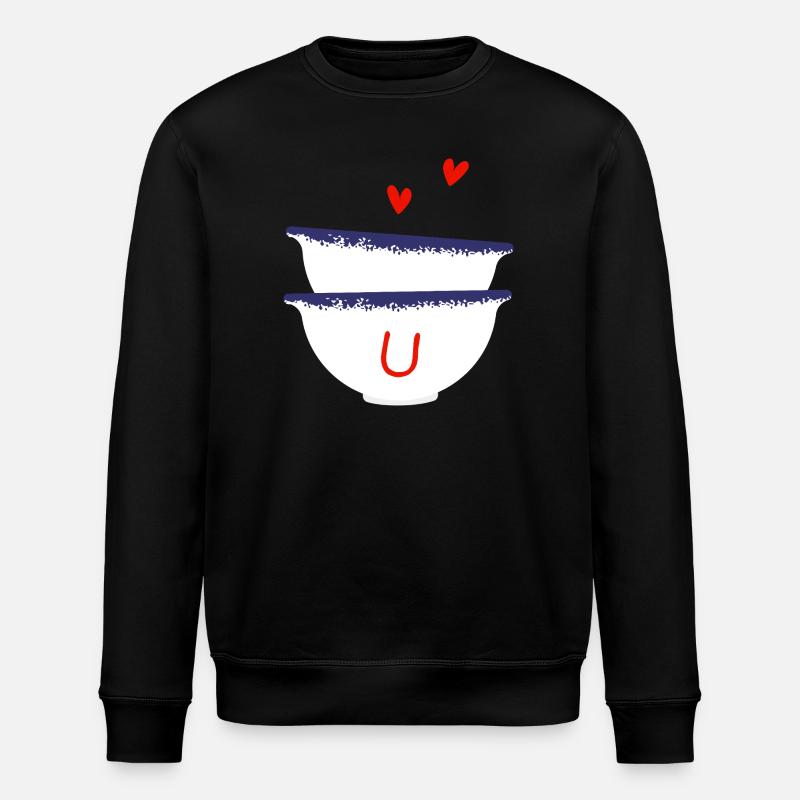 Letter u Breton bowls - Stanley/Stella ROLLER Unisex Organic Sweatshirt - black