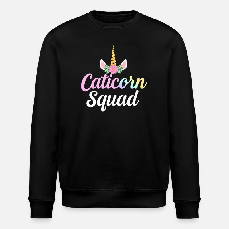 Escouade Caticorn - Sweat bio ROLLER Stanley/Stella Unisexe - noir
