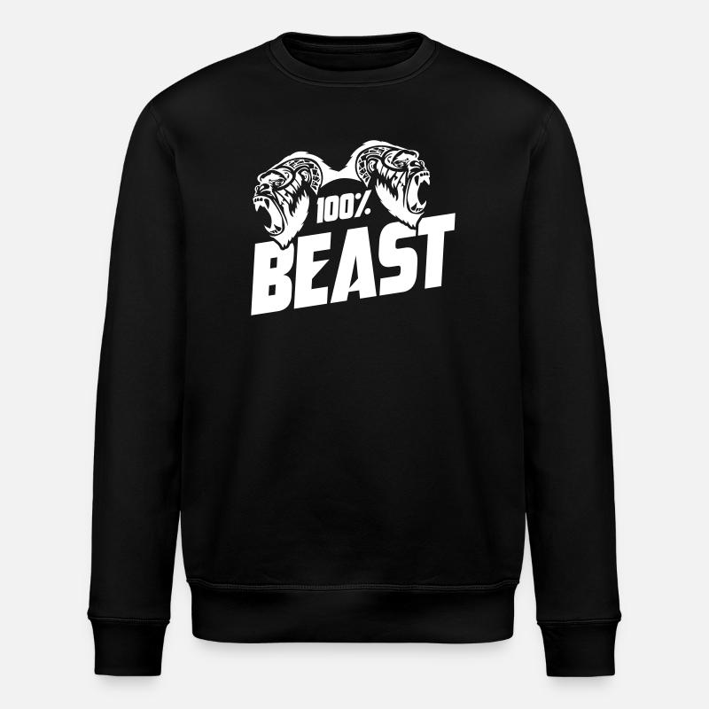 Gorilla Beast Motivation - Stanley/Stella Unisex Bio-Sweatshirt ROLLER - Schwarz
