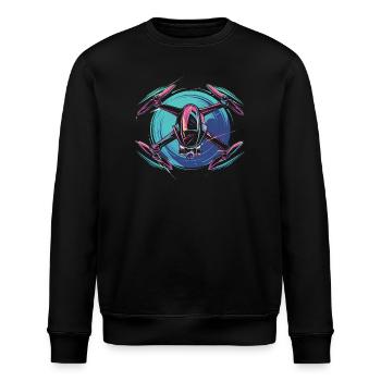 Dynamic Drone - Stanley/Stella ROLLER Unisex Organic Sweatshirt - black - Front - Nik (191cm)
